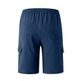 thumbnail image 5 of Men Summer Cargo Shorts with Multiple Pockets Classic Fit Drawstring Waist Casual Style 1979 Print Lightweight Workwear, 5 of 5