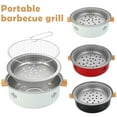 thumbnail image 4 of Portable Barbecue Grill Charcoal Stove Stainless Steel Split BBQ Stove, 4 of 8