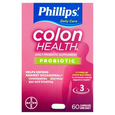 Bayer Phillips' Colon Health Probiotic Capsules, 60 count - Walmart.com