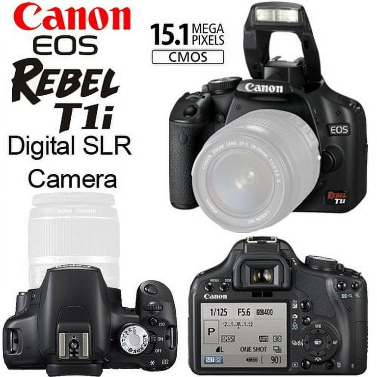 Canon EOS Rebel T1i (500D) Digital SLR Kit w/EF-S 18-55mm f/3.5-5.6 IS Lens  & Canon EF-S 55-250mm f/4-5.6 IS Autofocus Lens