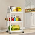thumbnail image 4 of Fesfesfes 3 Tier Kitchen Shelf Multi layer Pot Storage Rack Home Floor Standing Storage Shelf Kitchen and Bathroom Organizer Simples Storage Rack Space Saving Design, 4 of 5