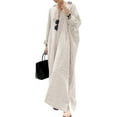 thumbnail image 6 of chouyatou Women's Casual Long Sleeve Button Down Loose Striped Cotton Maxi Shirt Dress, 6 of 10