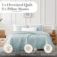 thumbnail image 2 of Lightweight Brickyard Embroidered 3-piece Brickyard Quilt Set by Southshore Fine Linens, 2 of 9