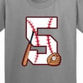 thumbnail image 4 of Inktastic Baseball Fifth Birthday Five Years Old Youth T-Shirt, 4 of 5