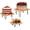 Square, natural, variant on 3 count Buffet Risers, Round Riser Dessert Table Display Stand Set for Party Cupcake Stands Nesting Table for Decor (Walnut)