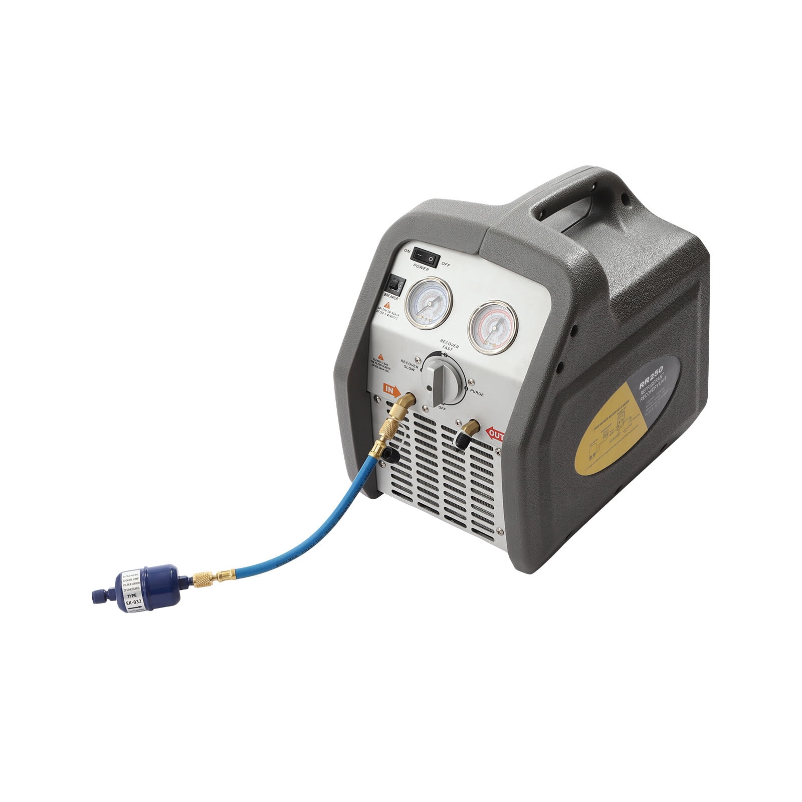 Portable Refrigerant Recovery Machine 3/4 HP Single Cylinder HVAC Recycling Tool Used in Ship Refrigeration Equipment, Heat Pump Refrigeration Equipment