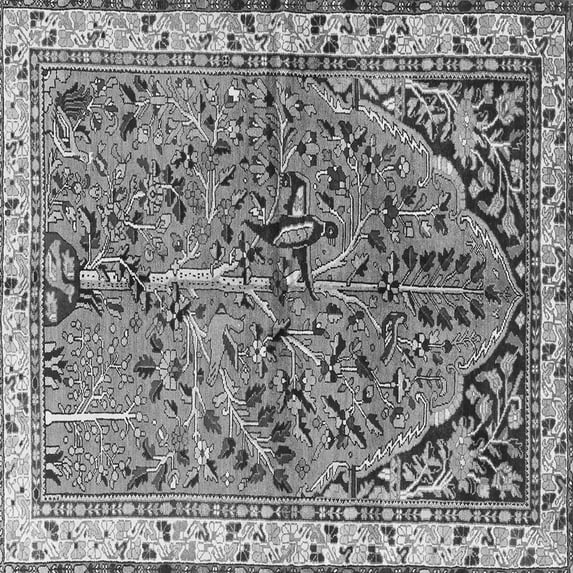 Ahgly Company Indoor Square Animal Gray Traditional Area Rugs, 6' Square