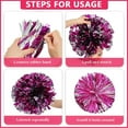 thumbnail image 4 of LINLIN 12 PCS Cheerleading Poms, Cheerleader Pompoms Hand Flowers,for Dancing, Cheerleading, Sports Parties Metallic Foil Pompoms, 4 of 7