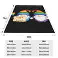 thumbnail image 3 of Bixox Fleece Blanket Happy Pride Gnome Pattern Super Soft Double-Sided Microfiber Flannel Blanket for Sofa, Bed, Couch,Suitable for All Seasons - 50"x40", 3 of 5