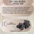 thumbnail image 2 of 6-pc. Black Bear Drawer Pulls - Rustic Cast Iron Cabinet Hardware for Lodge, Cabin Decor - Wildlife-Themed Drawer Handles for Rustic Decor -Ideal for Hunters & Nature Lovers, 2 of 6