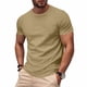 thumbnail image 1 of Ceisia Men's Solid Color Quick-Dry Mesh Crew Neck T-Shirt for Running & Fitness Khaki L Gifts, 1 of 7