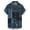 Blue, variant on FBMDBB Men's Retro Grid Splicing Shirts Short Sleeve Casual Button Down Beach Flower Shirt Mens Lightweight Fashion Shirts
