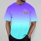 thumbnail image 2 of Playeras Básicas Para Hombre, Camiseta De Manga Corta Para Ejercicio, Camisetas Deportivas Informales De Verano Con Efecto Tie-Dye, 2 of 4