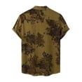 thumbnail image 5 of Vivianyo HD Men's Casual Solid Short Sleeve Hawaii Button Down Shirt Men Casual Fashion Turndown Collar Printing Short Sleeve Button Shirt Tops Blouse, 5 of 9