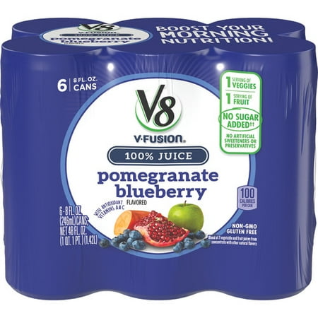(24 Pack) V8 Pomegranate Blueberry, 8 oz., 6 pack (Best Blueberry Cheesecake E Juice)