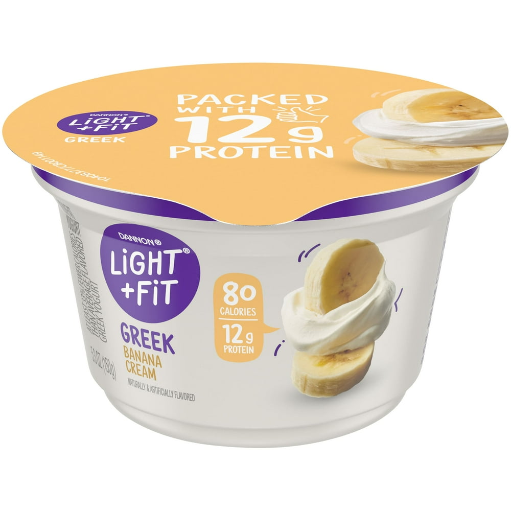 Light + Fit Nonfat GlutenFree Banana Cream Greek Yogurt, 5.3 Oz