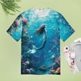 thumbnail image 4 of Mermaid Glitter Fish Scale Girls Women's T-Shirt Short Sleeve T Shirts Tops Tee Ladies Loose T, 4 of 6