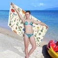 thumbnail image 7 of SKYSONIC 30"x60" Beach Towel with Travel Bag, Dragonfly Butterfly Beige Oversized Sand Free Camping Towel Quick Dry Pool Bath Sport Towels, 7 of 7