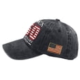 thumbnail image 6 of US 250th Anniversary Celebration Casual Hat Cool Washed Distressed Adjustable 1776-2026 Patriotic Baseball Cap for Men Women,Black, 6 of 6