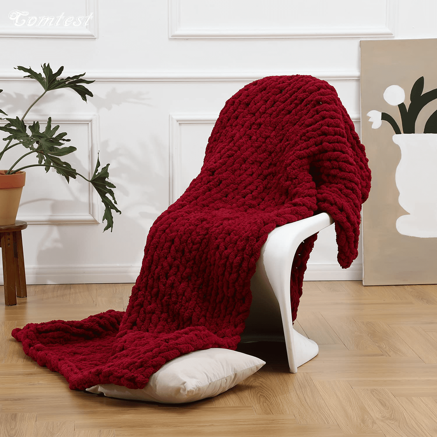 Chunky knit blanket 60 x 80 new arrivals