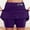 Purple, variant on Skirts for Women Skirt Women's Mid Rise Culottes With Pocket Sports Casual Fashion Printed Skirt for Everyday Wear on Platform Black L