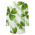 thumbnail image 4 of ZyeKqe St. Patrick's Day Shirt Women 3/4 Sleeves Blouses Cute Graphic Print Shirts Tees Crewneck Pullover Tops, 4 of 5