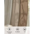 thumbnail image 3 of Sheer Curtains 2 Panels Set, Retro Farmhouse Blue and Brown Ombre Wood Grain Window Sheer Curtains for Living Room/Bedroom, Light Filtering Rod Pocket Voile Drapes, 52" W x 63" L, 3 of 7