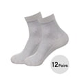 thumbnail image 5 of Hanerdun 12 Pairs Men Thin Crew Socks, Light Gray, Size 10-13, 5 of 5