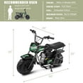 thumbnail image 3 of Oryxearth OGMR105 Upgrade Mini Dirt Bike, 105cc 4-Stroke Gas Powered Off Road Bike for Teens and Adult, 24mph, Racing Green, 3 of 7