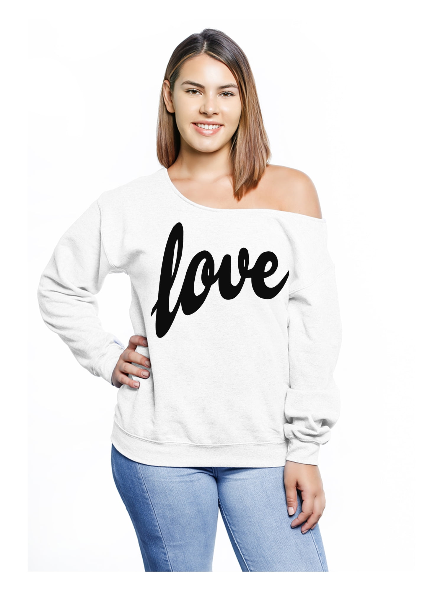 off one shoulder sweater