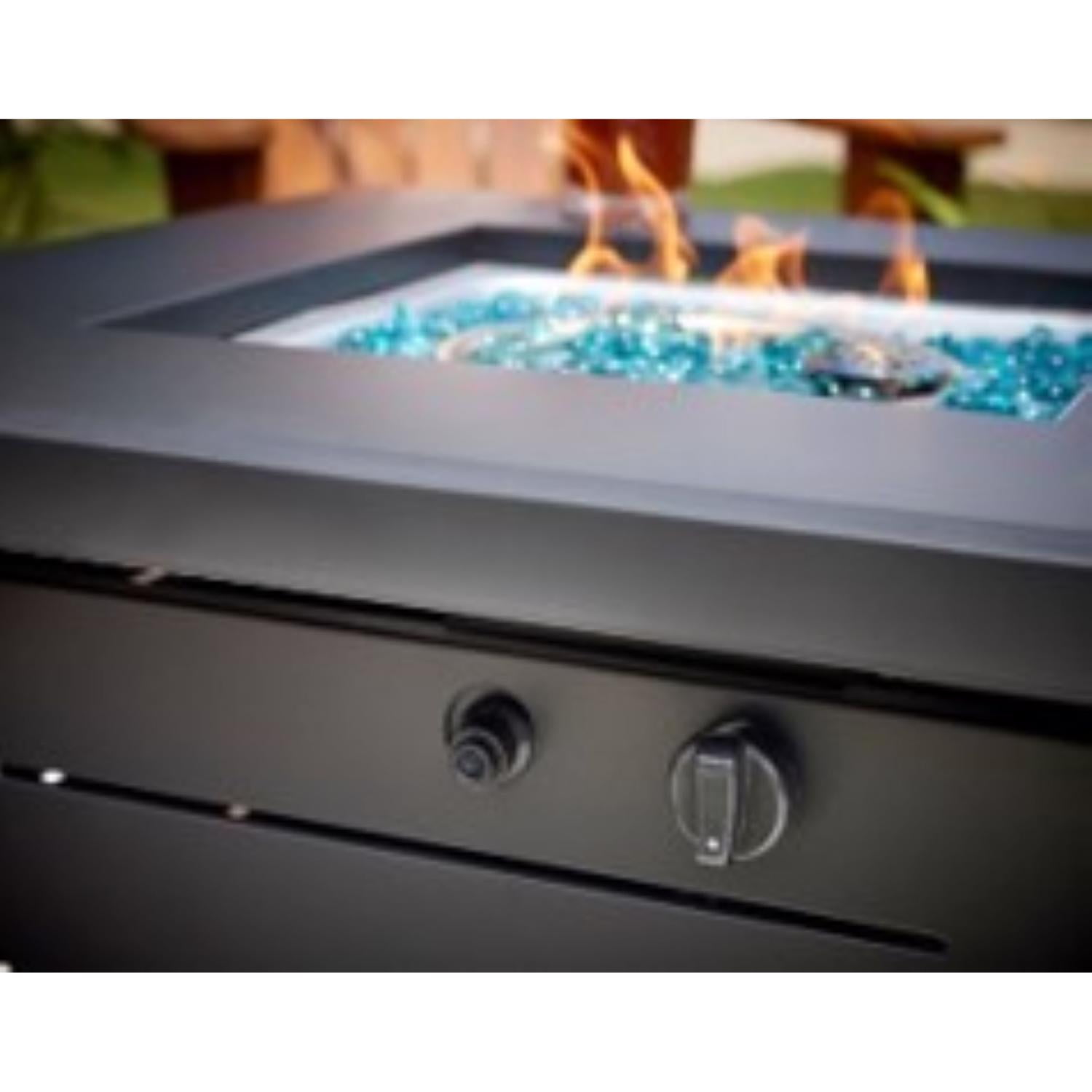 Living Accents Steel Square Propane Fire Pit Black 28"