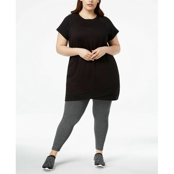 Ideology Plus Size Tunic Womens black Size 2X MSRP $55