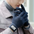 thumbnail image 3 of Touch Screen Men Women Outdoor Sport Thicken Knitted Gloves Mittens Warm Gloves Electric Heated Gloves BLACK, 3 of 8