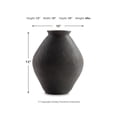 thumbnail image 6 of Signature Design by Ashley Hannela Vase, 12" Tall, Antique Brown, Ribbed Polyresin Finish, Home Décor Accent, 6 of 6