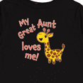 thumbnail image 4 of Inktastic My Great Aunt Loves Me- Cute Giraffe Boys or Girls Long Sleeve Toddler T-Shirt, 4 of 5
