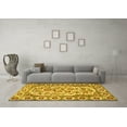 thumbnail image 3 of Ahgly Company Machine Washable Indoor Rectangle Persian Yellow Traditional Area Rugs, 7' x 9', 3 of 4