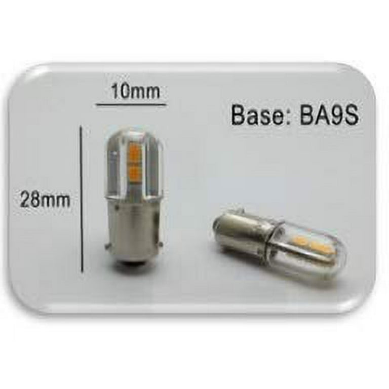 BA9S LED Bulb - 24V Red LED - 60 LUMEN Auto Map Dome Accessory LED Bulb -  Set of 2