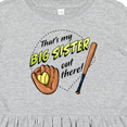 thumbnail image 4 of Inktastic That's My Big Sister out There Softball Girls Toddler Dress, 4 of 5
