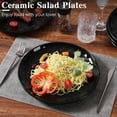 thumbnail image 4 of Black Dinner Plates Set of 6, 11.4 Inch Large Stoneware Luxury Dishes Porcelain for Kitchen Gifts Salad Pasta Steak, 4 of 5