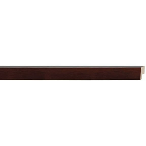 Picture Frame Moulding (Wood) 18Ft Bundle - Traditional Walnut Finish - 0.8125" Width - 1/2" Rabbet