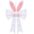 thumbnail image 2 of Taotanxi Easter Bows for Wreaths Decorations,Easter Tree Topper Bow,Decorative Bow With Bunny Ears Pink Burlap for Spring Home Front Door Outdoor, 2 of 6