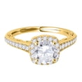 thumbnail image 2 of Aonejewelry 1 Ct Halo Round Diamond Engagement Ring In 14k Yellow Gold, 2 of 4