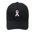 thumbnail image 2 of Breast Cancer Awareness Hat for Women, Embroidered Pink Ribbon Adjustable Dad Cap, Soft Cotton Cancer Support Hat for Casual Wear and Outdoor Activities, 2 of 5