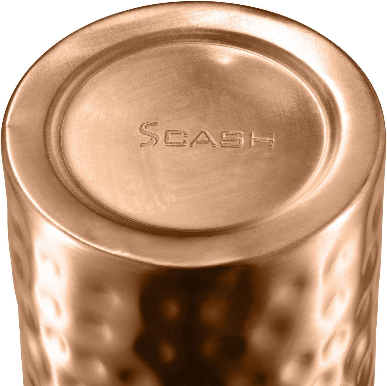 Scash Made in India 30 Oz. Handmade Handcrafted 100% Pure Copper Water Bottle Vessel Hammered Finish Leak Proof Gift Set Box Ayurveda Health Benefits
