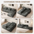 thumbnail image 6 of IDEALSOUL Sectional Sofa, 118" L-Shaped Modular Cloud Couch, Unique Chenille Fabric Couches and Sofas, Compression Sofa No Assembly Required(Gray), 6 of 13
