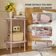 thumbnail image 4 of Mesa auxiliar DGSANDGO pequeña redonda con almacenamiento rosa, 4 of 8