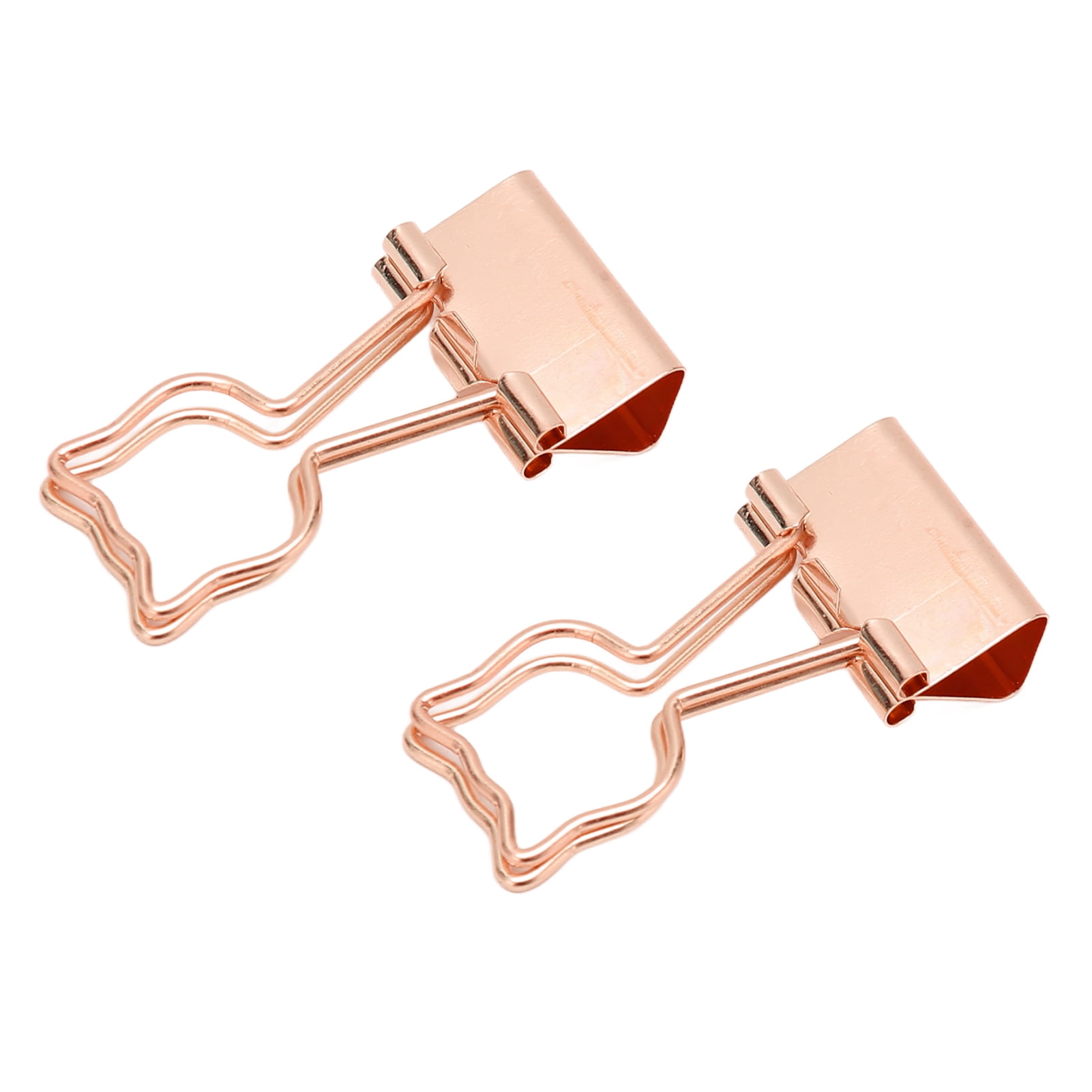 Riousery 100pcs Cat Shape Binder Clips, Rose Gold Hollow Metal Paper Clips for Documents, 7.87 inches / 20.0 cm