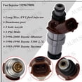 thumbnail image 5 of Aurus SET of x4 OEM 23250-75050 23209-75050 Fuel Injectors work for 1996-2000 Toyota 4Runner for 1996 1997 1998 Toyota T100 for 1995-1999 Toyota Tacoma 2.7L 3RZ-FE Turbo motor I4 Cylinder Engine, 5 of 7