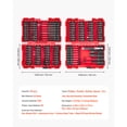 thumbnail image 3 of KFFKFF 101-Piece Screwdriver Bit Set with Magnetic Phillips, Pozidriv, Slotted, Square, Torx, Hex Bits, Hex Nut Sockets, Extension Rod, Durable S2 Alloy Steel, Blackened Finish, Includes Storage Case, 3 of 9