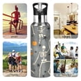 thumbnail image 7 of Yayeee 20oz Insulated Water Bottle Double Wall Stainless Steel with Flip Straw Lid, Halloween Dancing Skeleton, 7 of 7